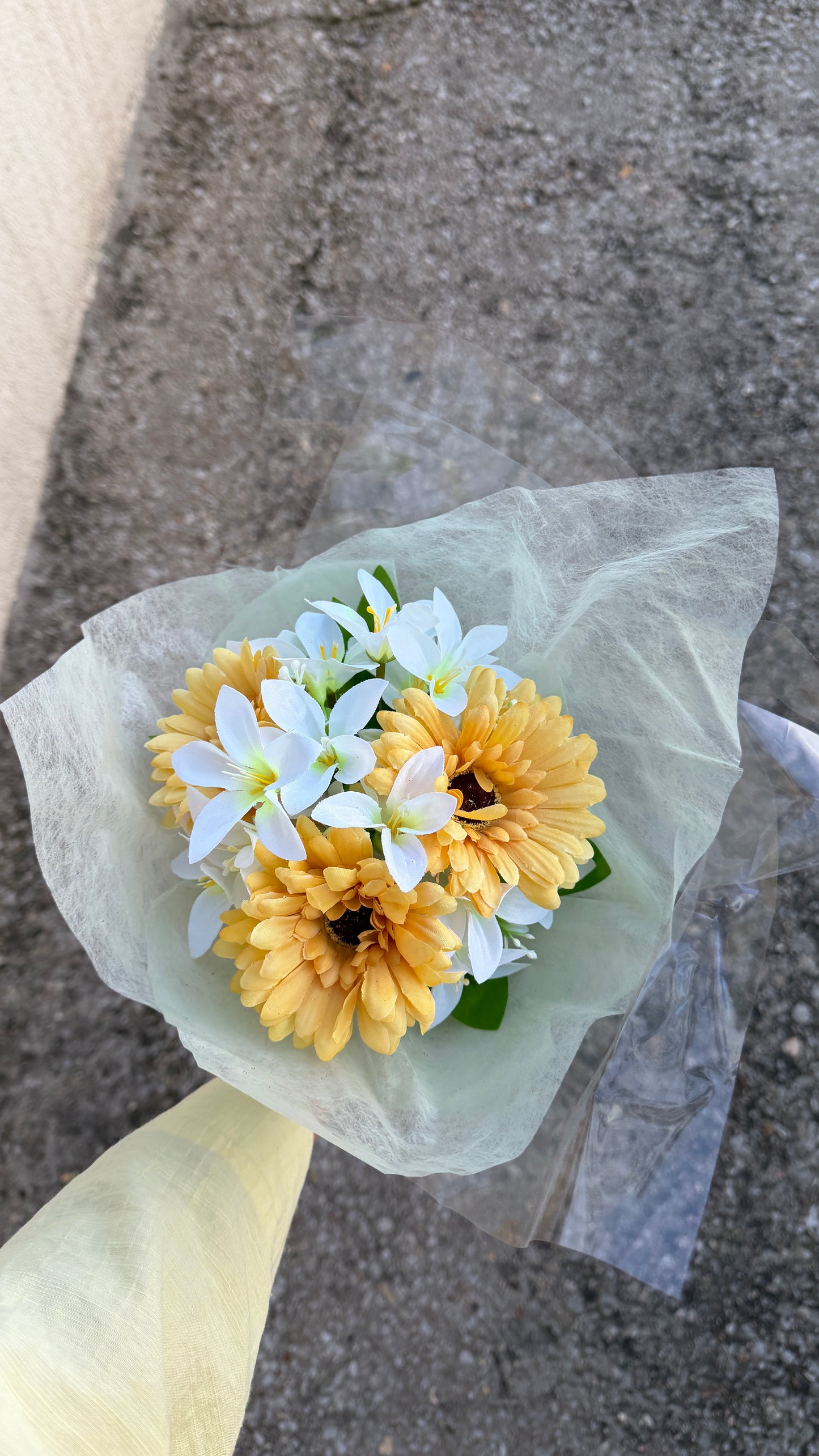 Bouquet jaune et blanc