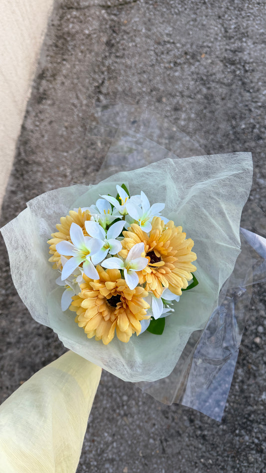 Bouquet jaune et blanc
